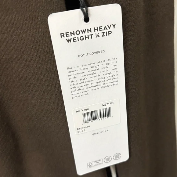 ALO Yoga Women's Brown Half-Zip Sweatshirt - Picture 3 of 3